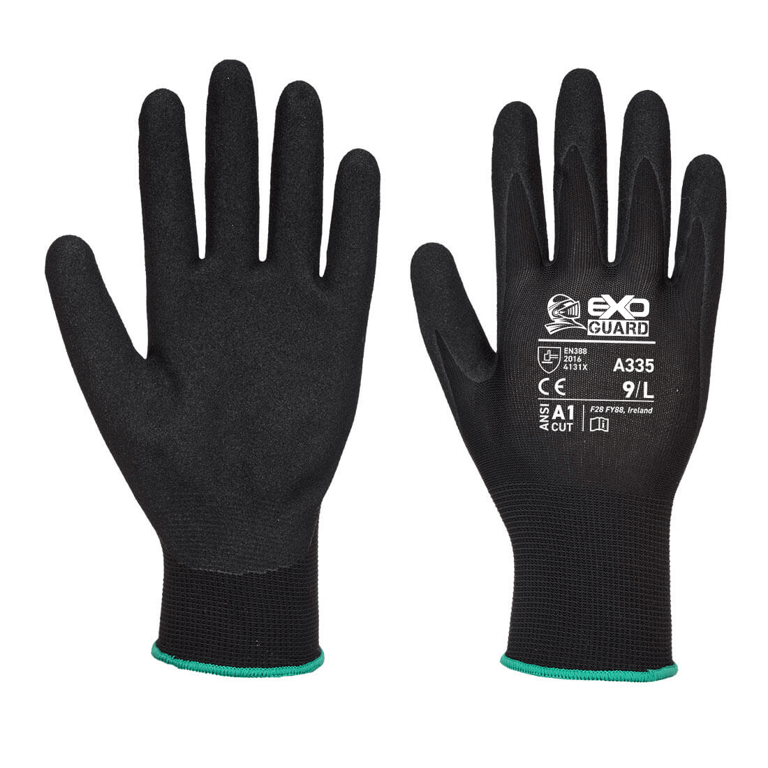 Buy Black Sandy Nitrile Gloves Online, Industroquip Safety & Signage ...