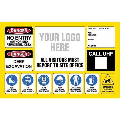 Custom Safety Message Bannamesh Panels - Pack of 10