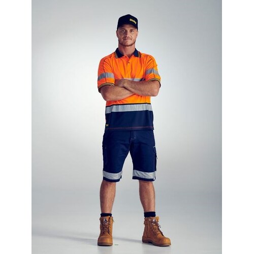 Bisley™ Reflective Taped Vented Cotton Drill Work Shorts