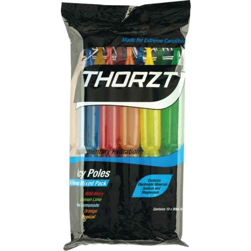 THORZT® Icy Pole Shots - Hydration Ice Block Sticks - Mixed Flavour Pack (Pack of 10)