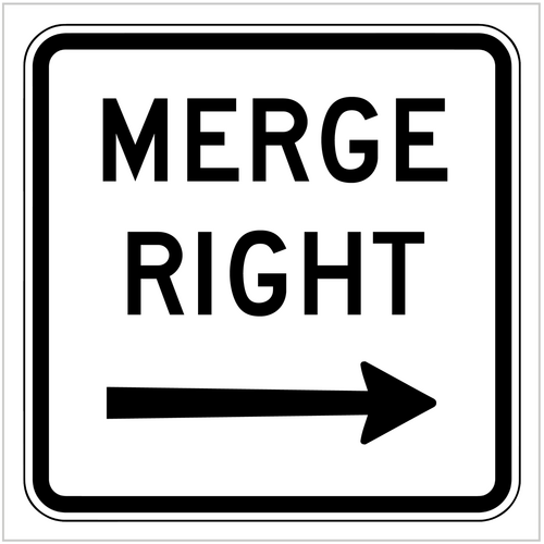 G9-73 Merge Right Sign