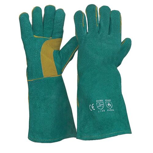 Green & Gold Kevlar Gloves ( L hand Pair )