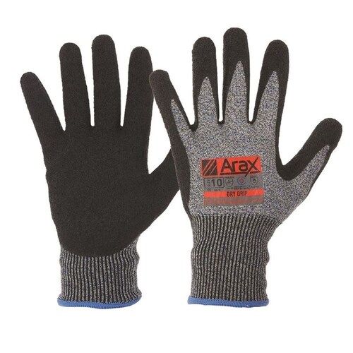 Arax® Latex Crinkle Dip On 13G Liner Safety Gloves