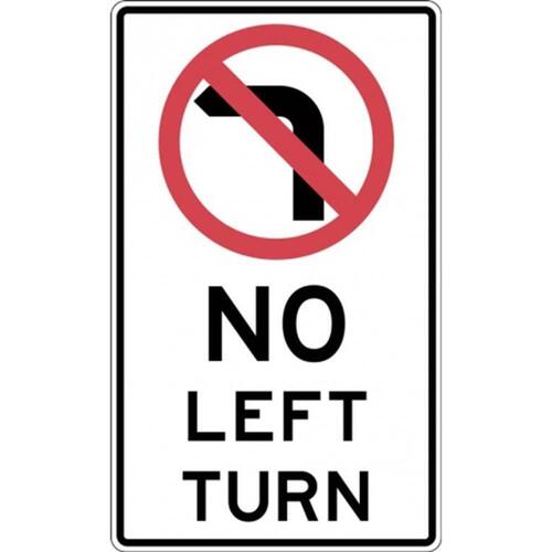 R2-6AL-NSW No Left Turn- Class 1 Reflective