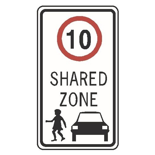 R4-4 Shared Zone (Specify Speed) 