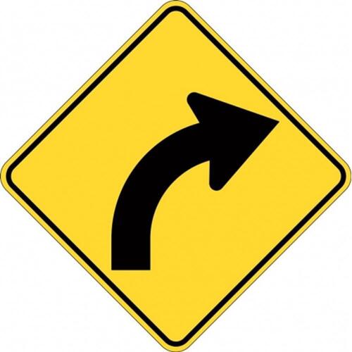 W1-3 Warning Sign - Right Curve