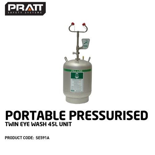 Pratt™ Portable Pressurised Twin Eye Wash. 45L Unit