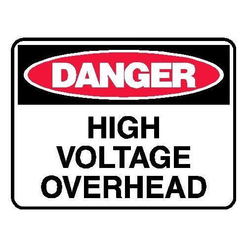 Danger Sign - High Voltage Overhead