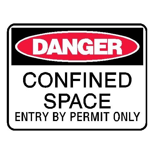 Danger Sign - Confined Space Entry By Permit Only