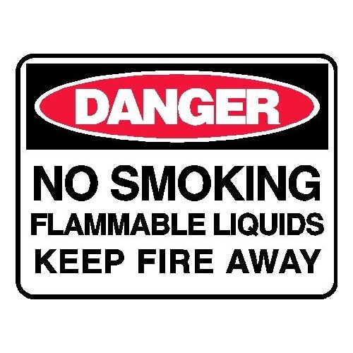 Danger Sign - No Smoking Flammable Liquids Keep Fire Away