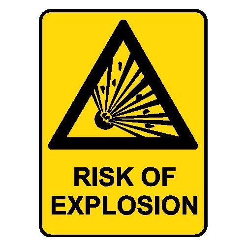 Hazard Sign - Risk of Explosion 