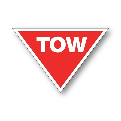 Tow Point (Arrow) Stickers - Pack of 10