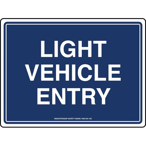 Mining Sign - Light Vehicle Entry