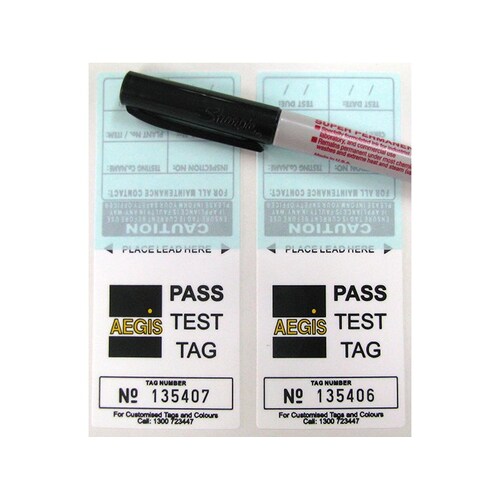 Generic Black Electrical Test Tags