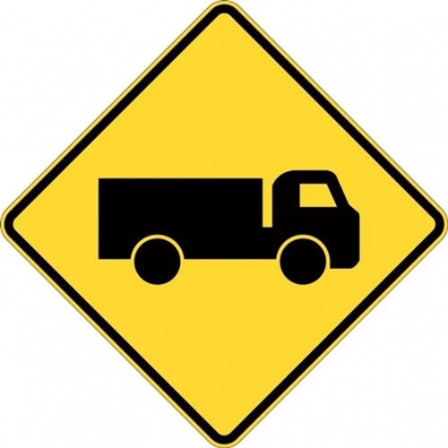 W5-22 Trucks Crossing Or Entering (Symbolic)