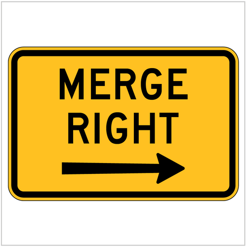 W8-15 Merge Right Sign